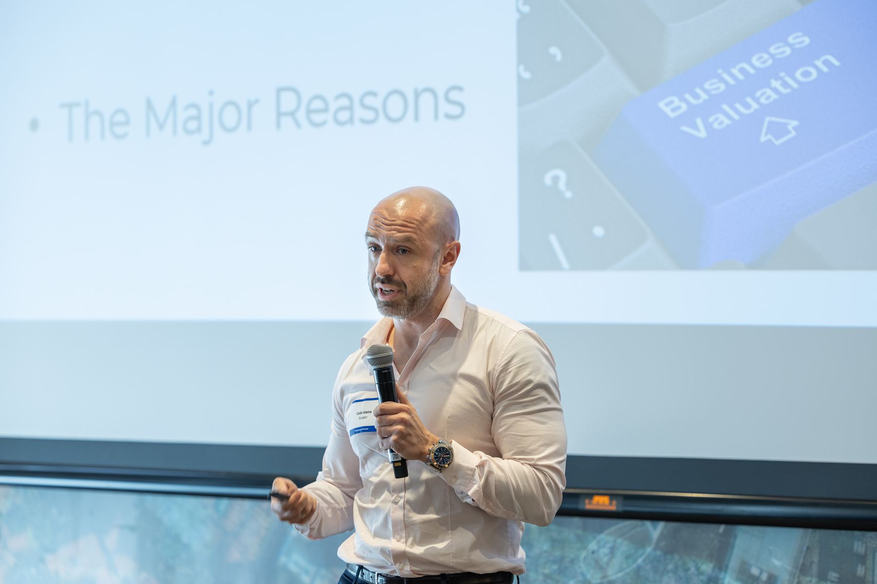 Colin Kleine presenting at ACE Singapore